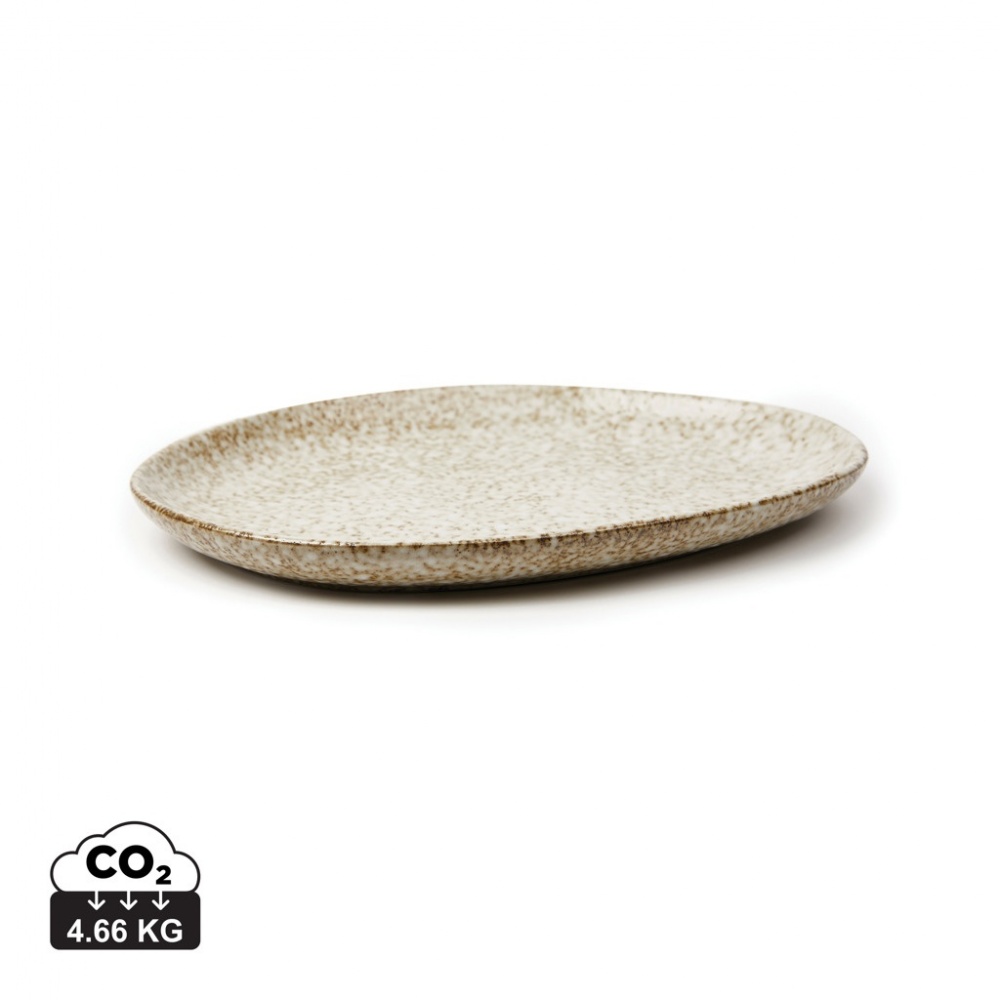 Logo trade promotional products image of: VINGA Nuvem stoneware serving plate