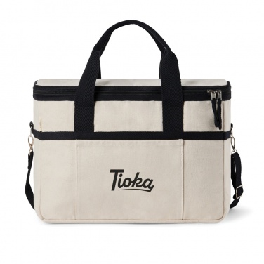 Logo trade corporate gifts image of: VINGA Volonne AWARE™ recycled canvas cooler basket
