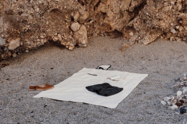 Logotrade corporate gift image of: VINGA Volonne AWARE™ recycled canvas picnic blanket