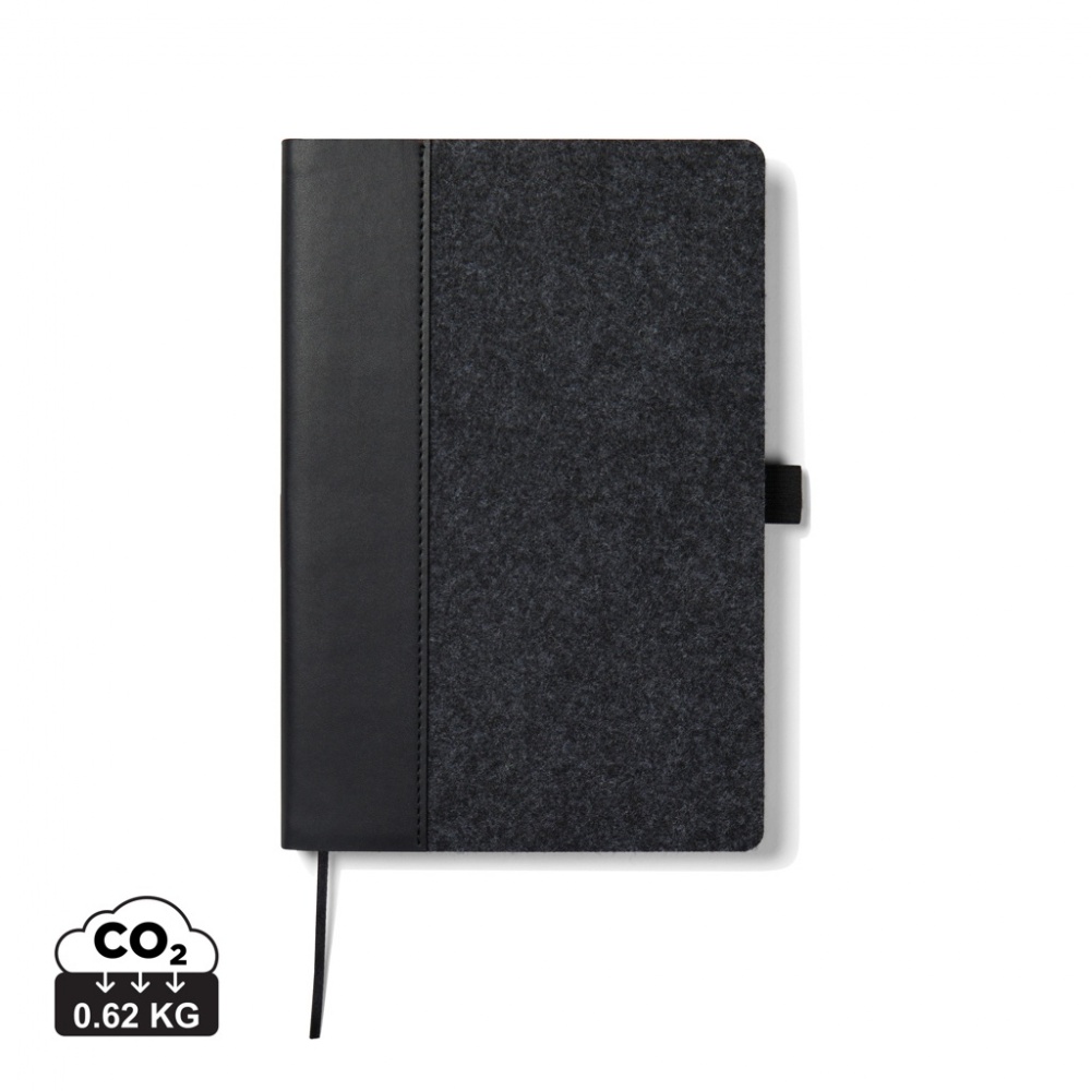 Logotrade promotional giveaway image of: VINGA Albon GRS recycled felt notebook