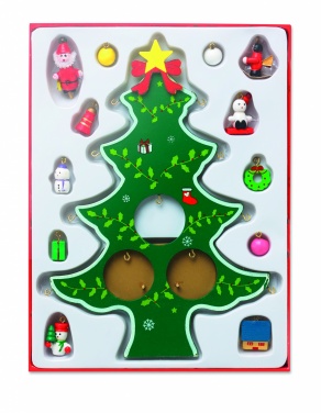Logotrade promotional item picture of: Wooden xmas tree decoration