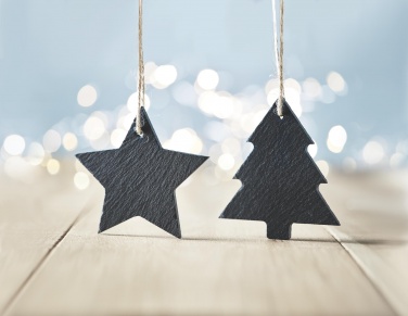 Logo trade promotional merchandise picture of: Slate xmas hanger star