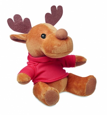 Logo trade promotional gifts picture of: Plush reindeer with hoodie