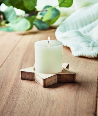 Logo trade promotional gifts picture of: Candle on star wooden base