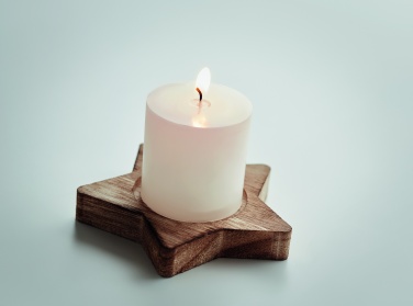 Logotrade promotional gifts photo of: Candle on star wooden base