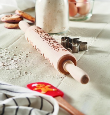 Logotrade promotional gift picture of: Christmas pastry wooden rolling