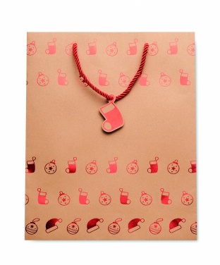 Logo trade corporate gift photo of: Gift paper bag with pattern