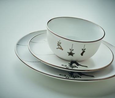 Logotrade promotional product picture of: 4 piece ceramic place setting