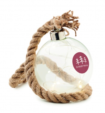 Logo trade promotional products picture of: Glass bauble LED light