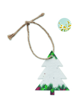 Logotrade promotional gift picture of: Seed paper Xmas ornament