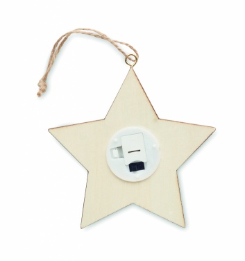 Logo trade promotional items image of: MDF star with light
