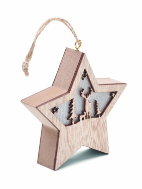 Logotrade promotional products photo of: MDF star with light