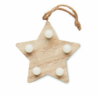 Logotrade business gift image of: Wooden weed star with lights