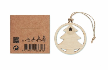 Logo trade promotional gifts picture of: Wooden tree shape hanger