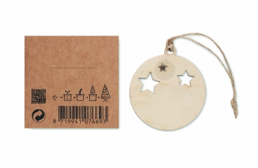 Logotrade promotional merchandise picture of: Wooden bauble shape hanger