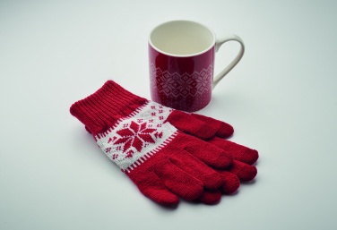 Logo trade promotional product photo of: Winter gift mug and gloves set