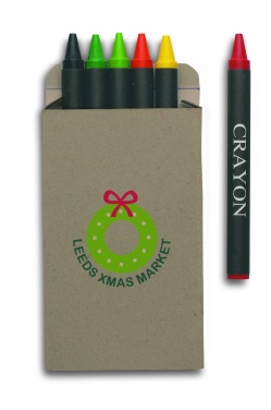 Logo trade promotional product photo of: Carton of 6 wax crayons