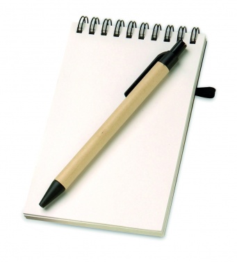 Logo trade advertising products picture of: A6 recycled notepad with pen