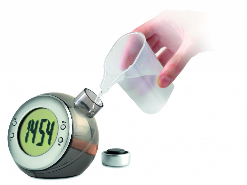 Logo trade promotional giveaways picture of: Water powered LCD desk clock
