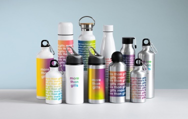 Logo trade promotional gifts image of: Single-walled 600 ml aluminum bottle