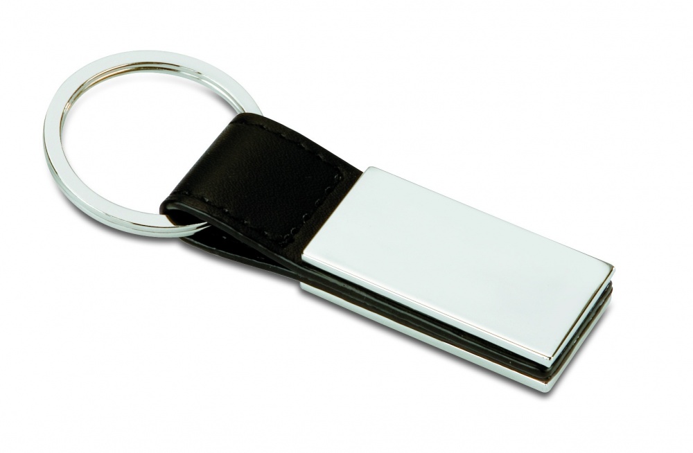 Logo trade promotional item photo of: PU and metal key ring Kuopio