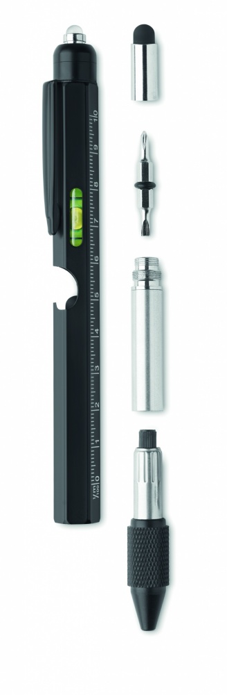 Logo trade corporate gift photo of: Spirit level pen with ruler