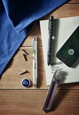 Logotrade promotional gift image of: Spirit level pen with ruler