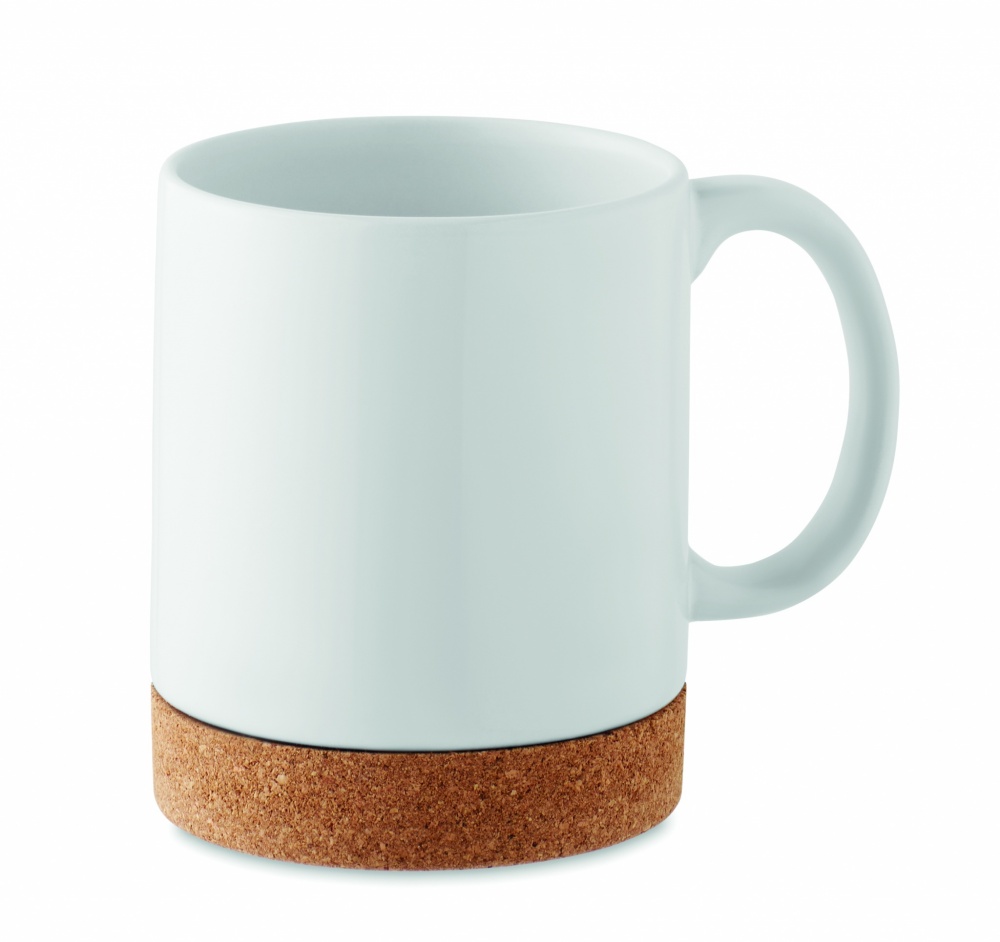 Logo trade business gift photo of: Ceramic cork mug 280 ml