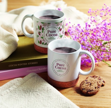 Logo trade promotional items picture of: Ceramic cork mug 280 ml
