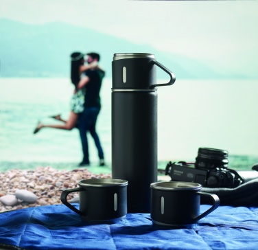 Logo trade promotional merchandise picture of: Double wall bottle and cup set