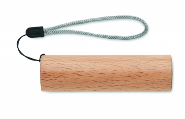 Logo trade promotional items image of: Beech wood rechargeable torch