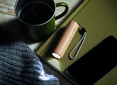 Logotrade corporate gift picture of: Beech wood rechargeable torch