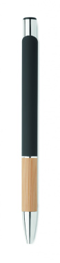 Logo trade promotional items picture of: Ballpoint pen made of aluminum with a bamboo grip