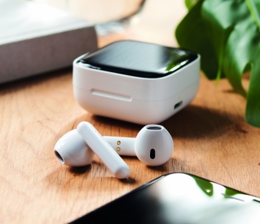 Logotrade advertising products photo of: TWS earbuds with solar charger