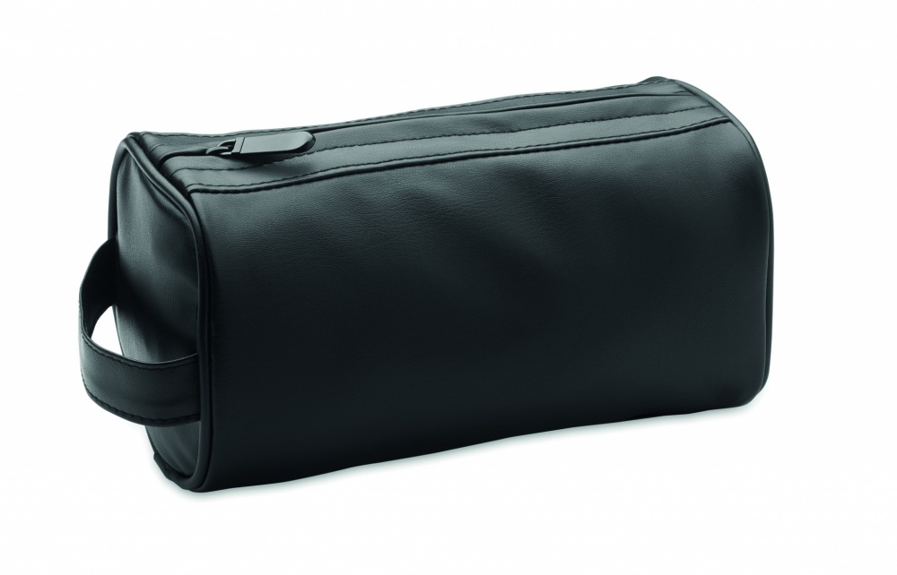 Logo trade promotional products image of: Soft PU cosmetic bag and zipper