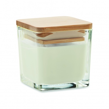 Logo trade promotional gift photo of: Squared fragranced candle 50gr