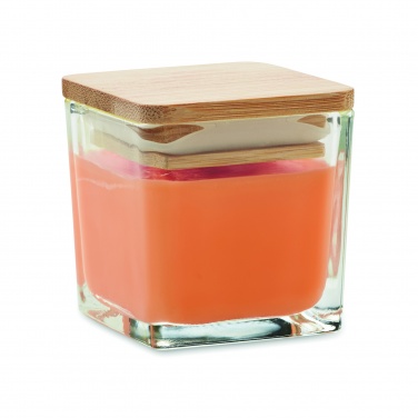 Logo trade promotional giveaways image of: Squared fragranced candle 50gr