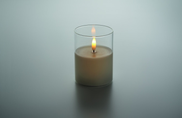 Logo trade advertising products image of: LED wax candle in glass holder