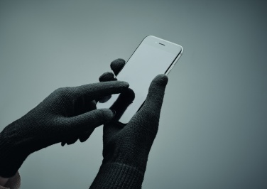 Logo trade promotional item photo of: Knitted gloves in RPET