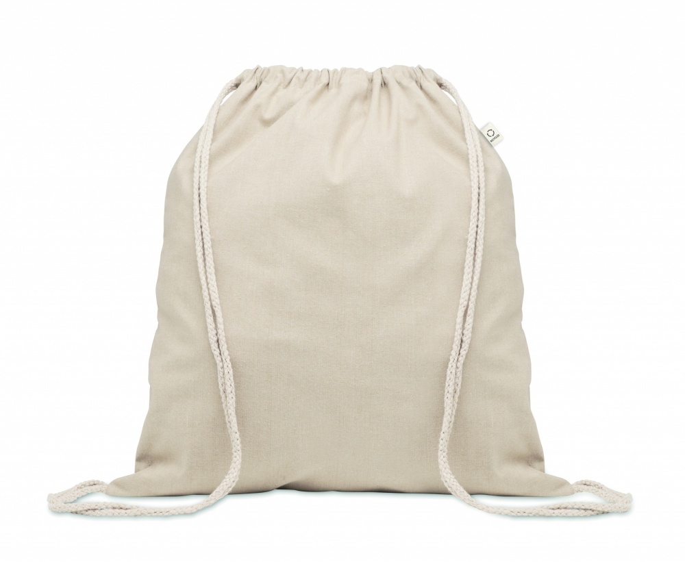 Logo trade promotional items picture of: Recycled cotton drawstring bag