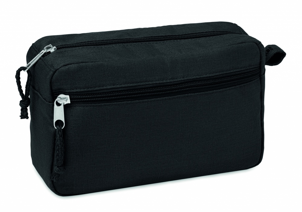 Logotrade promotional product picture of: Hemp toilet bag hemp 200 gr/m²