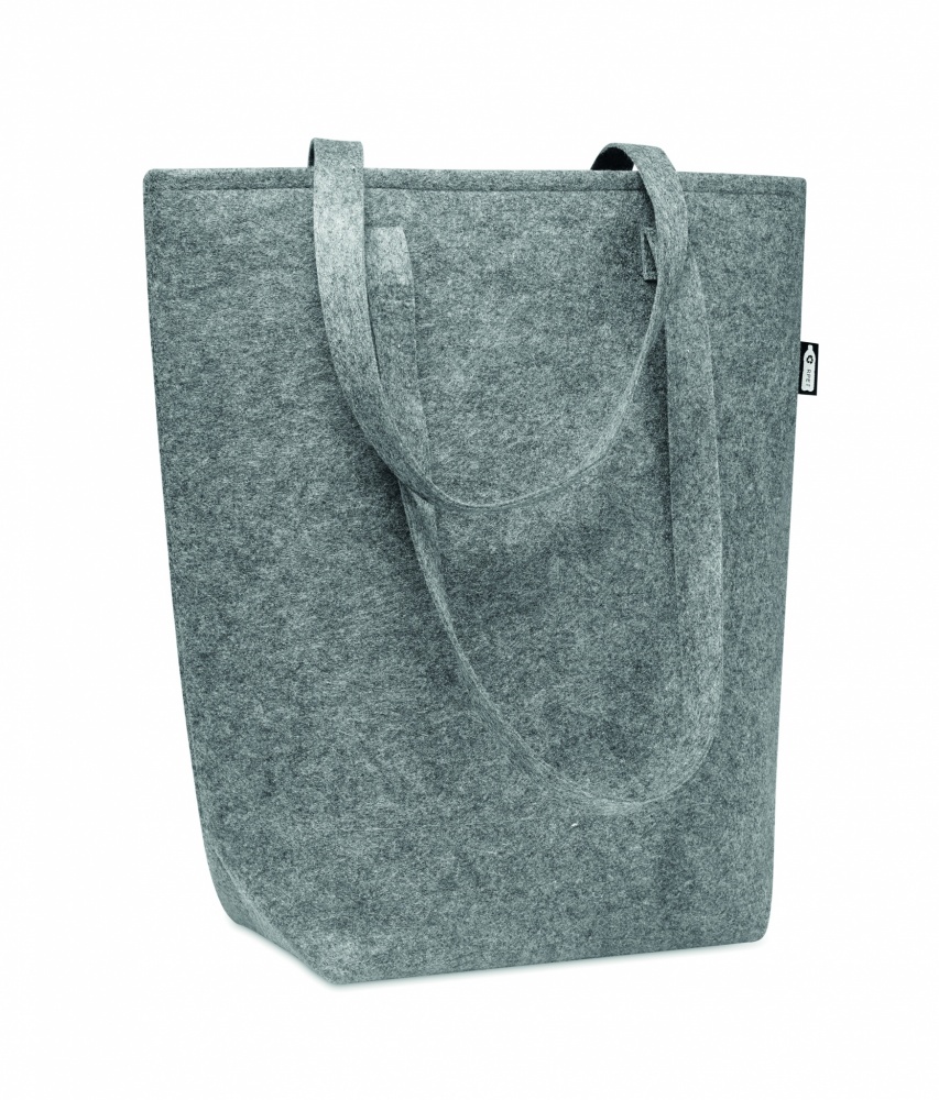 Logo trade corporate gift photo of: RPET felt shopping bag