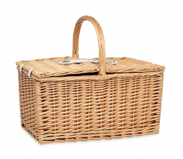 Logo trade corporate gift photo of: Wicker picnic basket 4 people