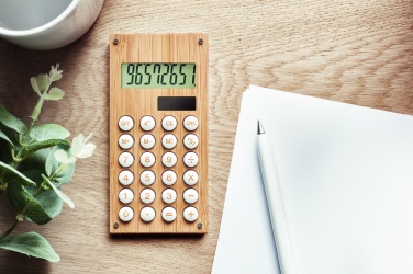 Logotrade promotional merchandise photo of: 8 digit bamboo calculator