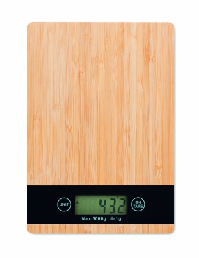Logo trade promotional merchandise image of: Bamboo digital kitchen scales