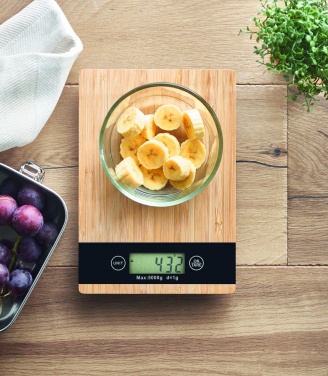 Logo trade promotional products picture of: Bamboo digital kitchen scales