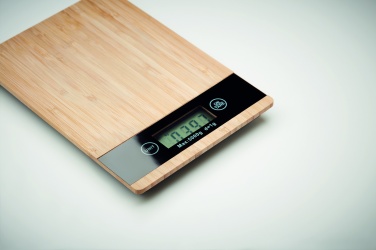Logo trade corporate gifts image of: Bamboo digital kitchen scales