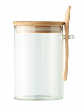 Logotrade corporate gifts photo of: Glass jar with spoon 600 ml