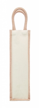 Logo trade promotional merchandise photo of: Jute wine bag for one bottle