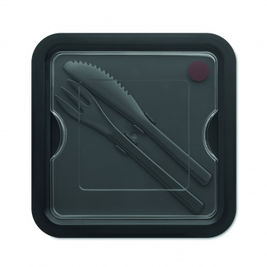 Logo trade promotional giveaways picture of: Lunch box with cutlery 600ml